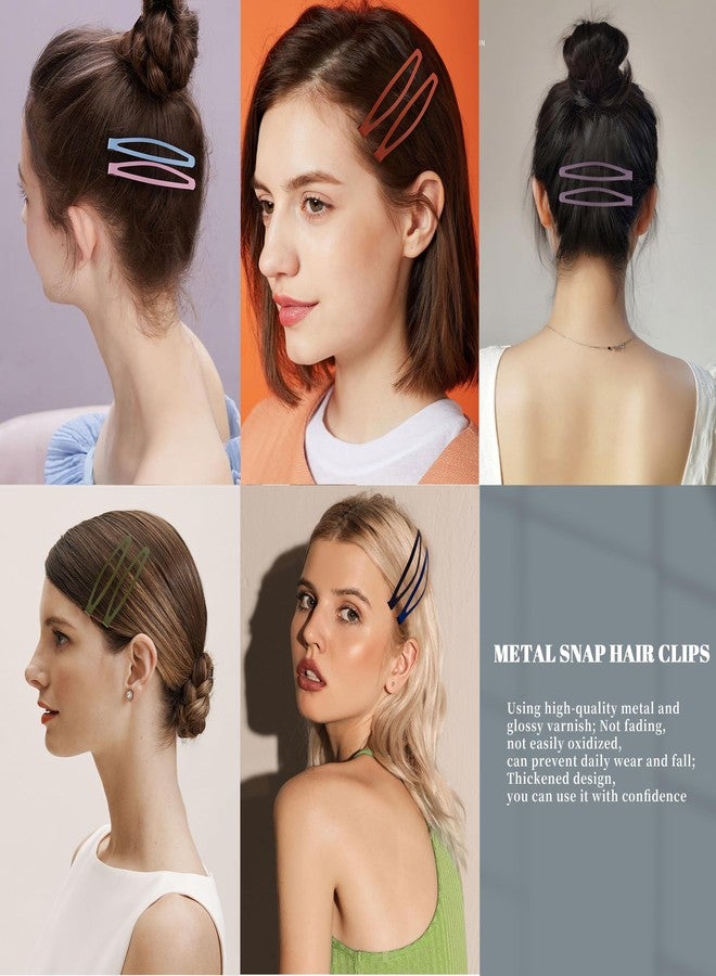 Cptots20 PCS Snap Hair Clips Metal Hair Barrettes for Women Non Slip Barrettes For Thick And Thin Fine Hair,Multi-colored,2.95 x 0.55 Inches. - Image 5